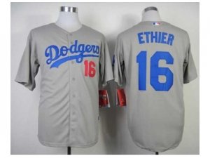 mlb jerseys los angeles dodgers #16 ethler grey[2014 new]