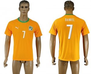 Cote d\'lvoire #7 Daniel Home Soccer Country Jersey