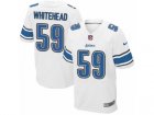 Mens Nike Detroit Lions #59 Tahir Whitehead Elite White NFL Jersey