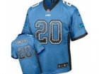 Nike Detroit Lions #20 Barry Sanders Blue Jerseys(Elite Drift Fashion)