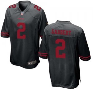 Mens San Francisco 49ers #2 Blaine Gabbert Black Game Jersey