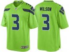 Seattle Seahawks #3 Russell Wilson Green Color Rush Limited Jersey