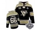 Mens Old Time Hockey Pittsburgh Penguins #66 Mario Lemieux Authentic Black Sawyer Hooded Sweatshirt 2017 Stanley Cup Final