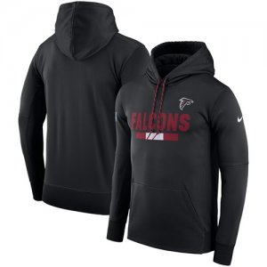 Men\'s Atlanta Falcons Nike Black Sideline Team Name Performance Pullover Hoodie