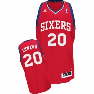 Mens Adidas Philadelphia 76ers #20 Timothe Luwawu Swingman Red Road NBA Jersey