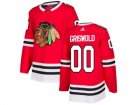 Men Adidas Chicago Blackhawks #00 Clark Griswold Red Home Authentic StitchedCustom Jersey