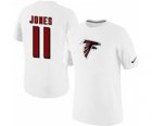Mens Atlanta Falcons 11 Julio Jones Nike Player Name and Number T-Shirt White