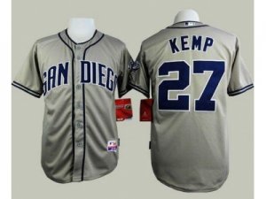 MLB San Diego Padres #27 Matt Kemp Grey Cool Base Stitched Baseball jerseys