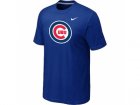 Chicago Cubs Nike Heathered Blue Club Logo T-Shirt