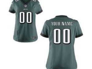 Women\'s Nike Philadelphia Eagles Customized Game Team green Jerseys