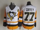 NHL Pittsburgh Penguins #77 Coffey Throwback white-yellow jerseys