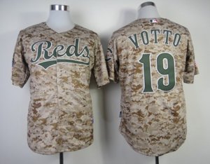 mlb jerseys cincinnati reds # 19 Joey Votto camo[2014 new]