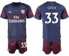 2018-19 Arsenal 33 CECH Away Soccer Jersey