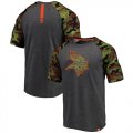 Minnesota Vikings Heathered Gray Camo NFL Pro Line by Fanatics Branded T-Shirt