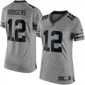Women Nike Green Bay Packers #12 Aaron Rodgers Gray Stitched Gridiron