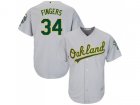 Youth Oakland Athletics #34 Rollie Fingers Grey Cool Base Stitched MLB Jersey