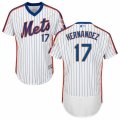 Men's Majestic New York Mets #17 Keith Hernandez White Royal Flexbase Authentic Collection MLB Jersey