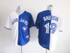 MLB Toronto Blue Jays #19 Jose Bautista White-Blue Split Jerseys