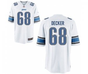 Men\'s Detroit Lions #68 Taylor Decker White Game Jersey