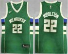 Mens Milwaukee Bucks #20 Khris Middleton Green 2021 Nike