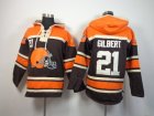 Nike jerseys cleveland browns #21 gilbert brown-orange[pullover hooded sweatshirt]