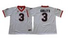 Georgia Bulldogs #3 Todd Gurley II White College Football Jersey