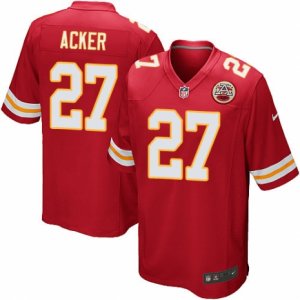 Mens Nike Kansas City Chiefs #27 Kenneth Acker Game Red Team Color NFL Jersey