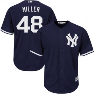Men\'s Majestic New York Yankees #48 Andrew Miller Replica Navy Blue Alternate MLB Jersey