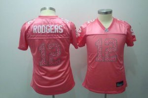 women green bay packers #12 rodgers pink[2011]