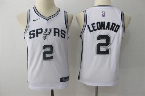 Spurs #2 Kawhi Leonard White Youth Nike Swingman Jersey