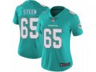 Women Nike Miami Dolphins #65 Anthony Steen Vapor Untouchable Limited Aqua Green Team Color NFL Jersey