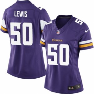 Women\'s Nike Minnesota Vikings #50 Travis Lewis Limited Purple Team Color NFL Jersey