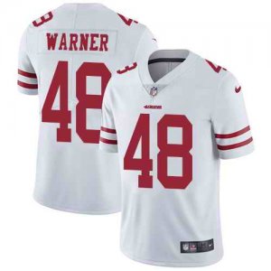 Nike 49ers #48 Fred Warner White Vapor Untouchable Limited Jersey