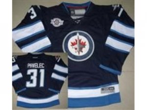 Youth NHL Winnipeg Jets #31 Ondrej Pavelec Blue Jerseys