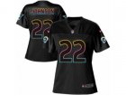 Women Nike Los Angeles Rams #22 Trumaine Johnson Game Black Fashion NFL Jersey
