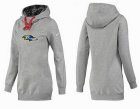 Women Baltimore Ravens Logo Pullover Hoodie-073