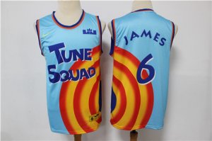 Tune Squad #6 James Blue Nike Stitched Movie Basketball Jersey