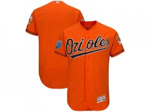 Men Baltimore Orioles Customized Majestic Orange 2018 Spring Training Flex Base Team Jersey