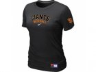 Women San Francisco Giants Nike Black Short Sleeve Practice T-Shirt