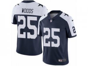 Mens Nike Dallas Cowboys #25 Xavier Woods Vapor Untouchable Limited Navy Blue Throwback Alternate NFL Jersey