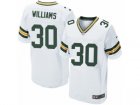 Mens Nike Green Bay Packers #30 Jamaal Williams Elite White NFL Jersey