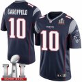 Youth Nike New England Patriots #10 Jimmy Garoppolo Elite Navy Blue Team Color Super Bowl LI 51 NFL Jersey