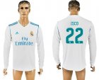 2017-18 Real Madrid 22 ISCO Home Long Sleeve Thailand Soccer Jersey