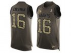 Mens Nike New Orleans Saints #16 Brandon Coleman Limited Green Salute to Service Tank Top NFL Jersey