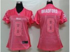 Nike Womens St.Louis Rams #8 Bradford Pink Elite Jerseys