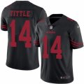 Mens Nike San Francisco 49ers #14 Y.A. Tittle Limited Black Rush NFL Jersey