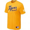 Detroit Tigers Yellow Nike Short Sleeve Practice T-Shirt