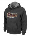 St.Louis Rams Authentic font Pullover Hoodie D.Grey