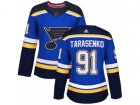 Women Adidas St. Louis Blues #91 Vladimir Tarasenko Blue Home Authentic Stitched NHL Jersey