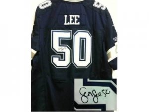Nike Dallas Cowboys #50 Sean Lee dk.blue jerseys[Elite signature]